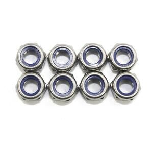 Fajoeda M3 x 0.5mm Nylon Insert Hex Lock Nut,100PCS DIN985 silver